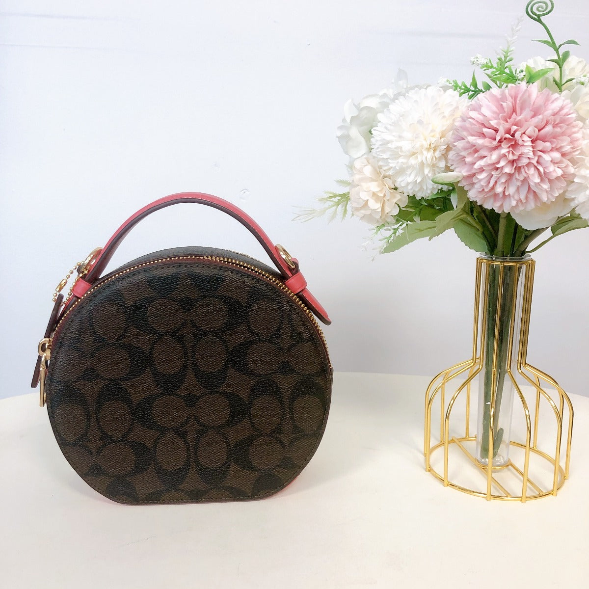 Coach Canteen Crossbody In Signature Canvas With Varsity Motif CB870 IM/Brown Coach Canteen Crossbody In Signature Canvas With Varsity Motif CB870 IM/Brown
